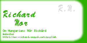 richard mor business card